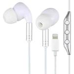 520 8 Pin Interface In-ear Wired Wire-control Earphone with Silicone Earplugs, Cable Length: 1.2m (White)