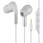 520 3.5mm Plug In-ear Wired Wire-control Earphone with Silicone Earplugs, Cable Length: 1.2m(Silver)