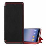 For Galaxy Note 8 Ultra-thin Magnetic Horizontal Flip Shockproof Protective Leather Case with Holder & Card Slot (Black)