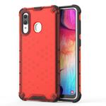 Shockproof Honeycomb PC + TPU Case for Galaxy A30 (Red)