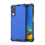 Shockproof Honeycomb PC + TPU Case for Galaxy A7 (2018) (Blue)