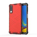 Shockproof Honeycomb PC + TPU Case for Galaxy A7 (2018) (Red)