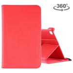 Litchi Texture Horizontal Flip 360 Degrees Rotation Leather Case for Galaxy Tab A 8 (2019) / P200 / P205, with Holder (Red)