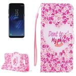 For Galaxy S8 Rose Dont Touch My Phone Pattern Horizontal Flip Leather Case with Holder & Card Slots & Wallet
