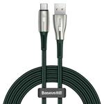 Baseus Water Drop-shaped Lamp 6A 66W USB to USB-C / Type-C Fast Charging Data Cable, Length: 2m(Green)
