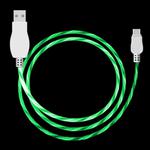 LED Flowing Light 1m USB A to Type-C Data Sync Charge Cable, For Galaxy, Huawei, Xiaomi, LG, HTC and Other Smart Phones(Green)