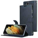 For Samsung Galaxy S21+ 5G GOOSPERY BLUE MOON Crazy Horse Texture Horizontal Flip Leather Case With Bracket & Card Slot & Wallet(Navy Blue)