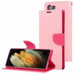 For Samsung Galaxy S21 5G GOOSPERY FANCY DIARY Horizontal Flip PU Leather Case with Holder & Card Slots & Wallet (Pink)