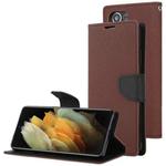 For Samsung Galaxy S21 Ultra 5G GOOSPERY FANCY DIARY Horizontal Flip PU Leather Case with Holder & Card Slots & Wallet (Brown)