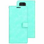 For Samsung Galaxy S21 Ultra 5G GOOSPERY Mansoor Series Crazy Horse Texture Horizontal Flip Leather Case With Bracket & Card Slot & Wallet(Mint Green)