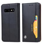 Knead Skin Texture Horizontal Flip Leather Case for Galaxy S10, with Photo Frame & Holder & Card Slots & Wallet (Black)