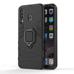 Shockproof PC + TPU Case with Magnetic Ring Holder for Galaxy M20 (Black)
