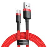 Baseus 2A Type-C / USB-C Cafule Tough Charging Cable, Length: 3m(Red)