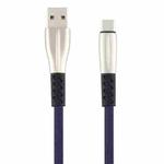 3A USB to USB-C / Type-C Shark Data Cable, Cable Length: 1m(Dark Blue)