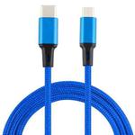 2A USB to Micro USB Braided Data Cable, Cable Length: 1m (Blue)