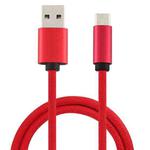 5A USB to USB-C / Type-C Super Fast Charging Braided Data Cable, Cable Length: 1m (Red)