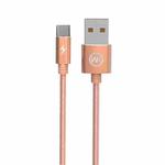 WK WDC-013a 2.4A Type-C / USB-C Kingkong Fast Charging Data Cable, Length: 1m(Rose Gold)