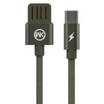 WK WDC-055m 2.4A Micro USB Babylon Aluminum Alloy Charging Data Cable, Length: 1m(Green)