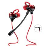 WK ET-Y30 ET Series 3.5mm Elbow In-ear Wired Wire-control Gaming Earphone with Microphone (Red)