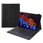 A970 Detachable Bluetooth Keyboard Ultrathin Horizontal Flip Leather Tablet Case for Samsung Galaxy Tab S7 FE T730 / T736 / S7+ T970 / T975 / T976(Black)