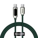Baseus Type-C to Type-C 100W Display Fast Charging Data Cable, Length: 1m (Dark Green)