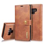 DG.MING Crazy Horse Texture Flip Detachable Magnetic Leather Case for Galaxy Note 9, with Holder & Card Slots & Wallet(Brown)