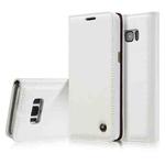 CaseMe-003 for Galaxy S8 PU + PC Business Style Crazy Horse Texture Horizontal Flip Leather Case with Holder & Card Slots & Wallet(White)