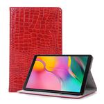 Crocodile Texture Horizontal Flip Leather Case for Galaxy Tab A 10.1 (2019) T510 / T515,  with Holder & Card Slots & Wallet(Red)