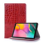 Crocodile Texture Horizontal Flip Leather Case for Galaxy Tab A 8 (2019) P200 / P205,  with Holder & Card Slots & Wallet(Red)