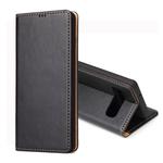 Dermis Texture PU Horizontal Flip Leather Case for Galaxy S10 Plus, with Holder & Card Slots & Wallet(Black)