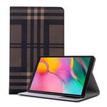 Plaid Texture Horizontal Flip Leather Case for Galaxy Tab A 10.1 (2019) T510 / T515,  with Holder & Card Slots & Wallet (Coffee)