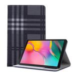 Plaid Texture Horizontal Flip Leather Case for Galaxy Tab A 10.1 (2019) T510 / T515,  with Holder & Card Slots & Wallet (Grey)