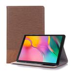 Cross Texture Horizontal Flip Leather Case for Galaxy Tab S5e 10.5 T720 / T725, with Holder & Card Slots & Wallet (Brown)