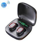 C1 Bluetooth 5.0 TWS Square Touch Digital Display True Wireless Bluetooth Earphone with Charging Box(Black)