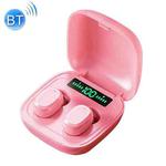 C1 Bluetooth 5.0 TWS Square Touch Digital Display True Wireless Bluetooth Earphone with Charging Box(Pink)