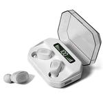 M8 Bluetooth 5.0 TWS Touch Digital Display True Wireless Bluetooth Earphone with Charging Box(White)