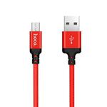 hoco X14 1m Nylon Braided Aluminium Alloy Micro USB to USB Data Sync Charging Cable(Red)