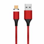 M11 3A USB to Micro USB Nylon Braided Magnetic Data Cable, Cable Length: 1m(Red)
