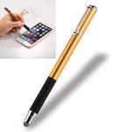 Universal 2 in 1 Multifunction Round Thin Tip Capacitive Touch Screen Stylus Pen, For iPhone, iPad, Samsung, and Other Capacitive Touch Screen Smartphones or Tablet PC(Gold)