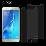 2 PCS For Galaxy J7(2016) / J710 0.26mm 9H Surface Hardness 2.5D Explosion-proof Tempered Glass Screen Film