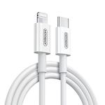 JOYROOM S-M420 Ben Series 3A 8 Pin PD MFI TPE Fast Charging Data Cable, Cable Length: 1.2m(White)