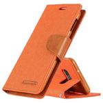 GOOSPERY CANVAS DIARY Canvas Texture Horizontal Flip PU Leather Case for Galaxy S10 E, with Holder & Card Slots & Wallet (Orange)