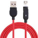 Magnetic Suction Head Micro USB to USB Nylon Braided Charging Data Cable, Length: 1m