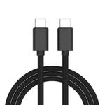 60W PD USB-C / Type-C Male to USB-C / Type-C Male Braided Data Cable, Cable Length: 1m