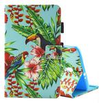 For Galaxy Tab A 8.0  / T380 & T385 Toucan Pattern Horizontal Flip Leather Case with Holder & Card Slots