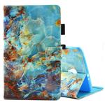 For Galaxy Tab A 8.0  / T380 & T385 Green Marble Pattern Horizontal Flip Leather Case with Holder & Card Slots