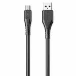 WK WDC-152 6A Micro USB Fast Charging Data Cable, Length: 1m (Black)
