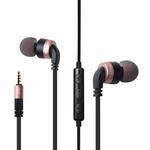 awei ES-30TY TPE In-ear Wire Control Earphone with Mic, For iPhone, iPad, Galaxy, Huawei, Xiaomi, LG, HTC and Other Smartphones(Rose Gold)