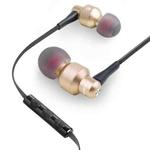 awei ES-50TY TPE In-ear Wire Control Earphone with Mic, For iPhone, iPad, Galaxy, Huawei, Xiaomi, LG, HTC and Other Smartphones(Gold)