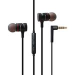 awei ES-70TY TPE In-ear Wire Control Earphone with Mic, For iPhone, iPad, Galaxy, Huawei, Xiaomi, LG, HTC and Other Smartphones(Black)